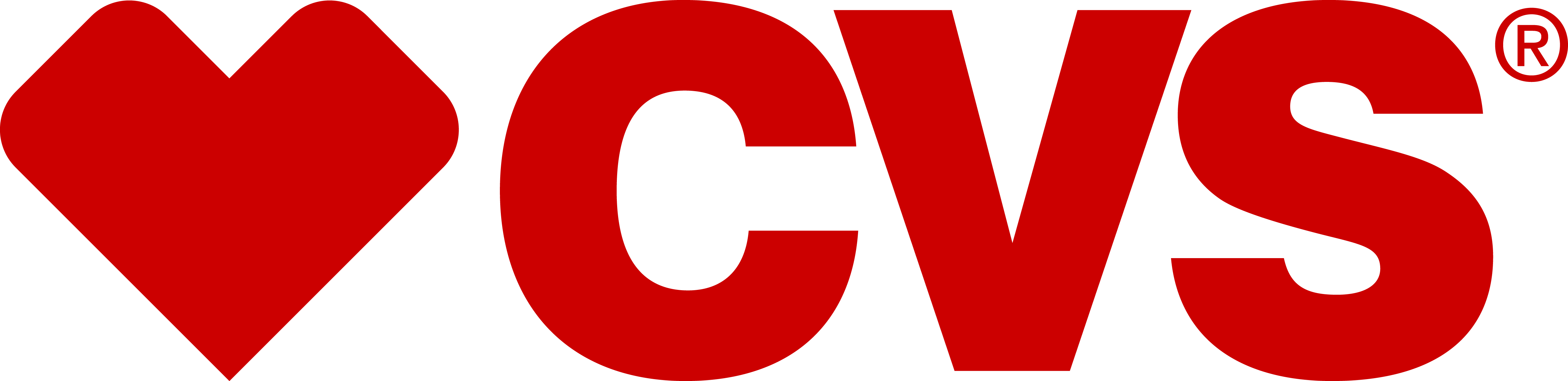 CVS logo in red with heart on the left